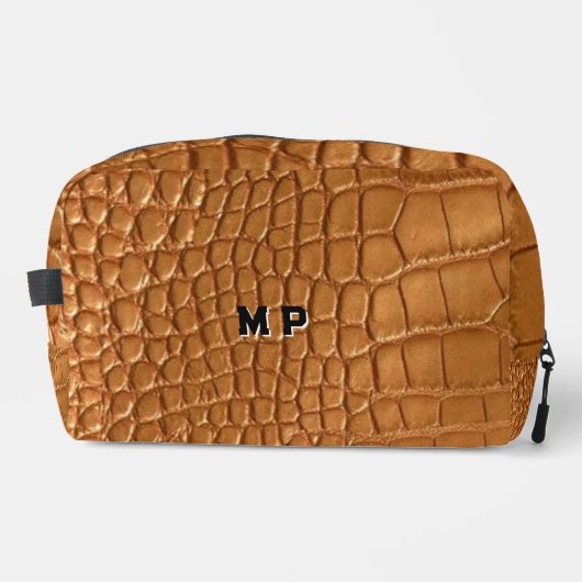 Gold leather texture luxury waschbeutel (Vorderseite)
