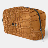 Gold leather texture luxury waschbeutel (Rechte Ecke)