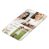 Gold Leaves 4 Photo Grad Announcement Magnet (Linke Seite)