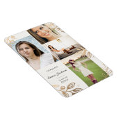 Gold Leaves 4 Photo Grad Announcement Magnet (Rechte Seite)