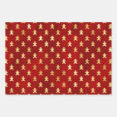 Gold Lebkuchen Männer, Heilige und Bonbons Geschenkpapier Set (Vorderseite 3)