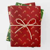 Gold Lebkuchen Männer, Heilige und Bonbons Geschenkpapier Set (Beispiel)