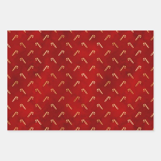 Gold Lebkuchen Männer, Heilige und Bonbons Geschenkpapier Set (Vorderseite)