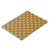 Gold Lederpolsterung, Vintages Sofa. Notizblock (Linke Seite)