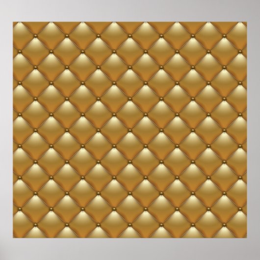 Gold Lederpolsterung, Vintages Sofa. Poster (Vorne)