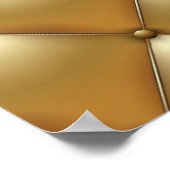 Gold Lederpolsterung, Vintages Sofa. Poster (Ecke)