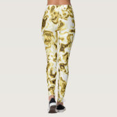 Gold Leggings Stilvolle Muster Leggings (Rückseite)