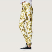 Gold Leggings Stilvolle Muster Leggings (Links)