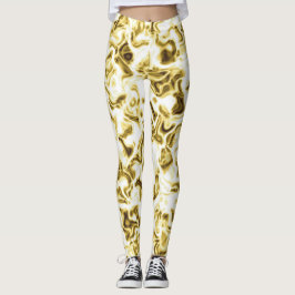 Gold Leggings Stilvolle Muster Leggings