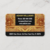 Gold-Leiterkarte (Elektronikingenieur) Visitenkarte (Rückseite)