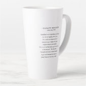 Gold Leo Astrologie Zodiac Sign | Monogramm Milchtasse (Rechte Ecke)