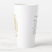 Gold Leo Astrologie Zodiac Sign | Monogramm Milchtasse (Vorderseite)