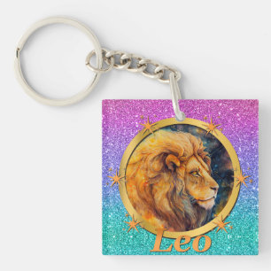 Gold Leo Zodiac Horoskop Motivierend Inspirierend Schlüsselanhänger
