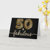 Gold Leopard 50 und Fabelhaft Schwarz Karte (Gelbe Blume)