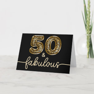 Gold Leopard 50 und Fabelhaft Schwarz Karte
