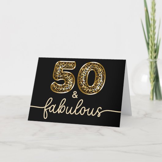 Gold Leopard 50 und Fabelhaft Schwarz Karte (Vorderseite)