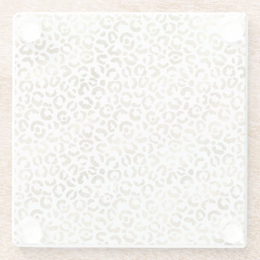 Gold Leopard Animal Print      Glasuntersetzer (Rückseite)