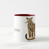 Gold Leopard Cat Zweifarbige Tasse (Mittel)