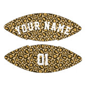 Gold Leopard Cheetah Animal Print Personalized Football (Paneele)