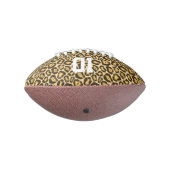 Gold Leopard Cheetah Animal Print Personalized Football (Gedreht 270)