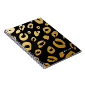 Gold Leopard Cheetah Print (JEDE FARBE) Notebook Notizblock (Rechte Seite)