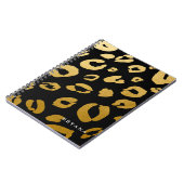 Gold Leopard Cheetah Print (JEDE FARBE) Notebook Notizblock (Linke Seite)