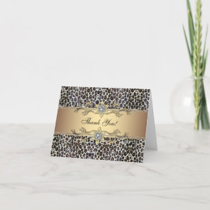 Gold Leopard Dankeskarten Dankeskarte