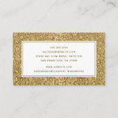 Gold Leopard Glitzer Business Card Visitenkarte (Rückseite)