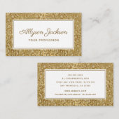 Gold Leopard Glitzer Business Card Visitenkarte (Vorne/Hinten)