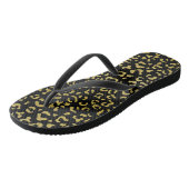 Gold Leopard, Gold Glitzer, Leopard Muster Badesandalen (Schrägansicht)