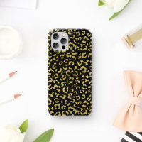 Gold Leopard, Gold Glitzer, Leopard Muster