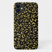 Gold Leopard, Gold Glitzer, Leopard Muster Case-Mate iPhone Hülle (Rückseite)