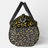 Gold Leopard, Gold Glitzer, Leopard Muster Duffle Bag (Rechts)