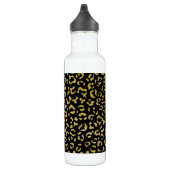 Gold Leopard, Gold Glitzer, Leopard Muster Edelstahlflasche (Rechts)