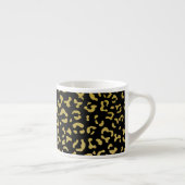 Gold Leopard, Gold Glitzer, Leopard Muster Espressotasse (Rechts)