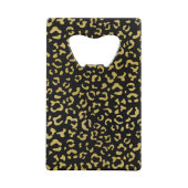 Gold Leopard, Gold Glitzer, Leopard Muster Geldbeutel Flaschenöffner (Rückseite)