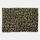 Gold Leopard, Gold Glitzer, Leopard Muster Geschirrtuch (Horizontal)