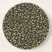 Gold Leopard, Gold Glitzer, Leopard Muster Getränkeuntersetzer (Vorne)