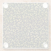 Gold Leopard, Gold Glitzer, Leopard Muster Glasuntersetzer (Rückseite)