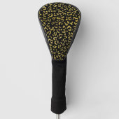 Gold Leopard, Gold Glitzer, Leopard Muster Golf Headcover (Vorderseite)