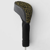 Gold Leopard, Gold Glitzer, Leopard Muster Golf Headcover (angewinkelt)