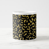 Gold Leopard, Gold Glitzer, Leopard Muster Jumbo-Tasse (Vorderseite)