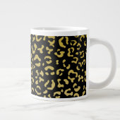 Gold Leopard, Gold Glitzer, Leopard Muster Jumbo-Tasse (Rechts)