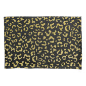 Gold Leopard, Gold Glitzer, Leopard Muster Kissenbezug (Vorderseite)