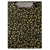 Gold Leopard, Gold Glitzer, Leopard Muster Klemmbrett (Vorderseite)