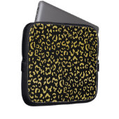 Gold Leopard, Gold Glitzer, Leopard Muster Laptopschutzhülle (Vorne Rechts)