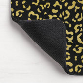 Gold Leopard, Gold Glitzer, Leopard Muster Mousepad (Ecke)
