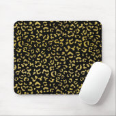 Gold Leopard, Gold Glitzer, Leopard Muster Mousepad (Mit Mouse)