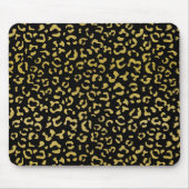 Gold Leopard, Gold Glitzer, Leopard Muster Mousepad (Vorne)