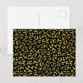 Gold Leopard, Gold Glitzer, Leopard Muster Postkarte (Vorne/Hinten)
